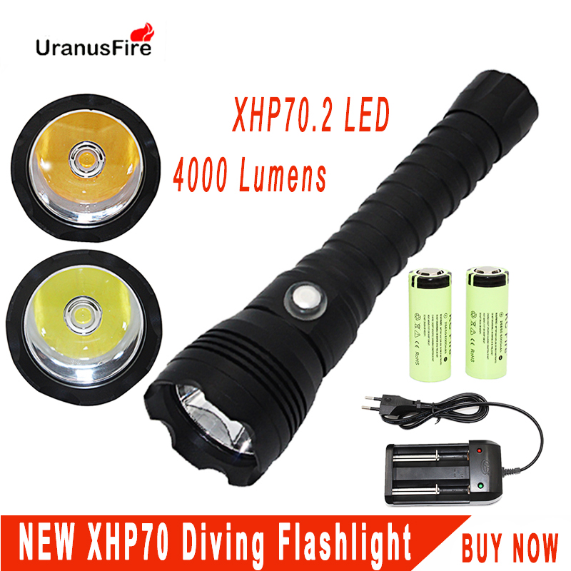 XHP70.2 LED dalış el feneri ta - Underwater Flashlight incelemesi ve fiyatı