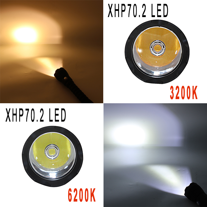 XHP70.2 LED dalış el feneri ta - Underwater Flashlight incelemesi ve fiyatı