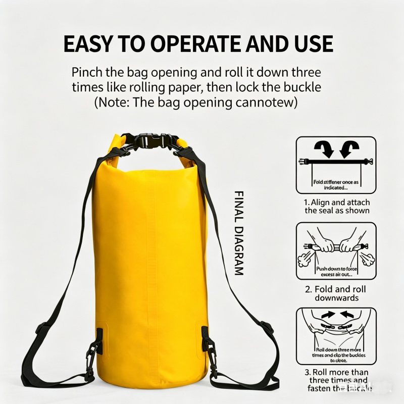 Yüzme için Su Geçirmez Kuru Ça - Dry Bag Roll Top incelemesi ve fiyatı